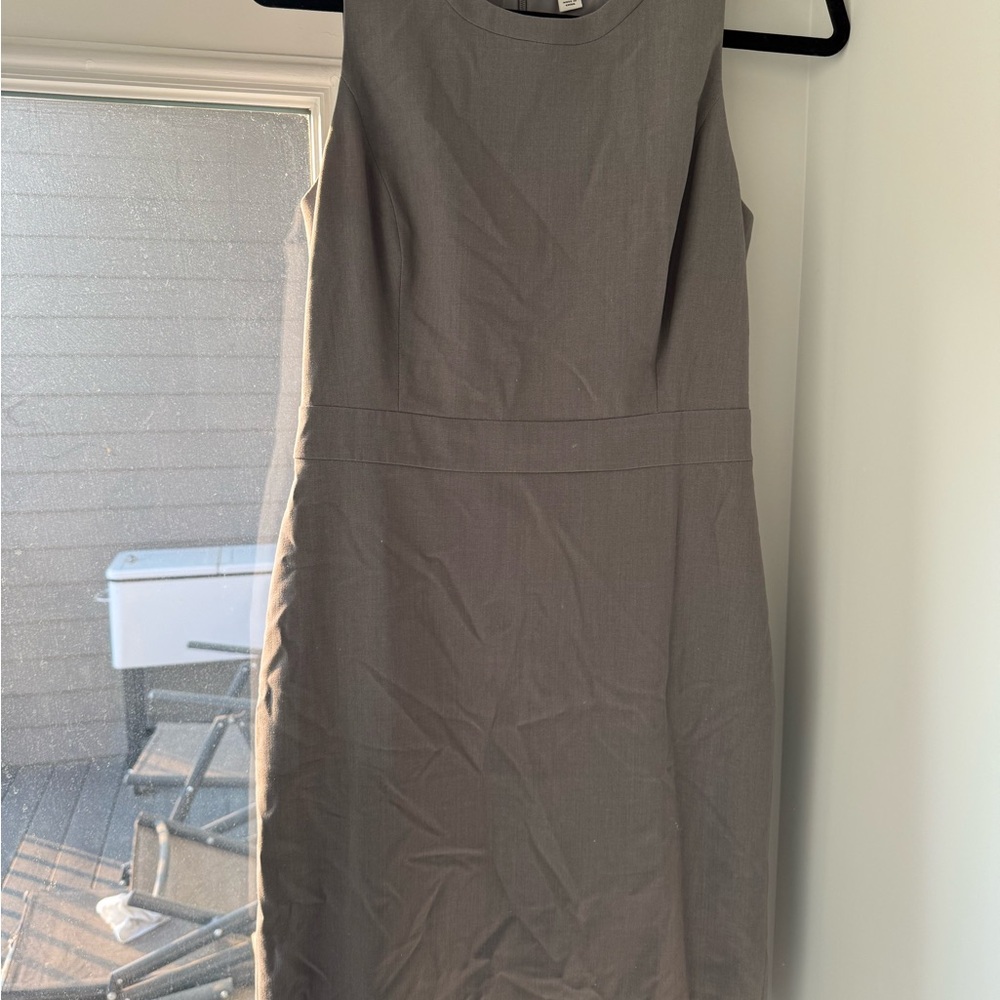 J. Crew Gray Sleeveless Halter Midi Dress